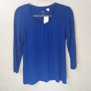 Chico's True Color Ava Tee Electric Blue Size 8 (Chico’s 1)
